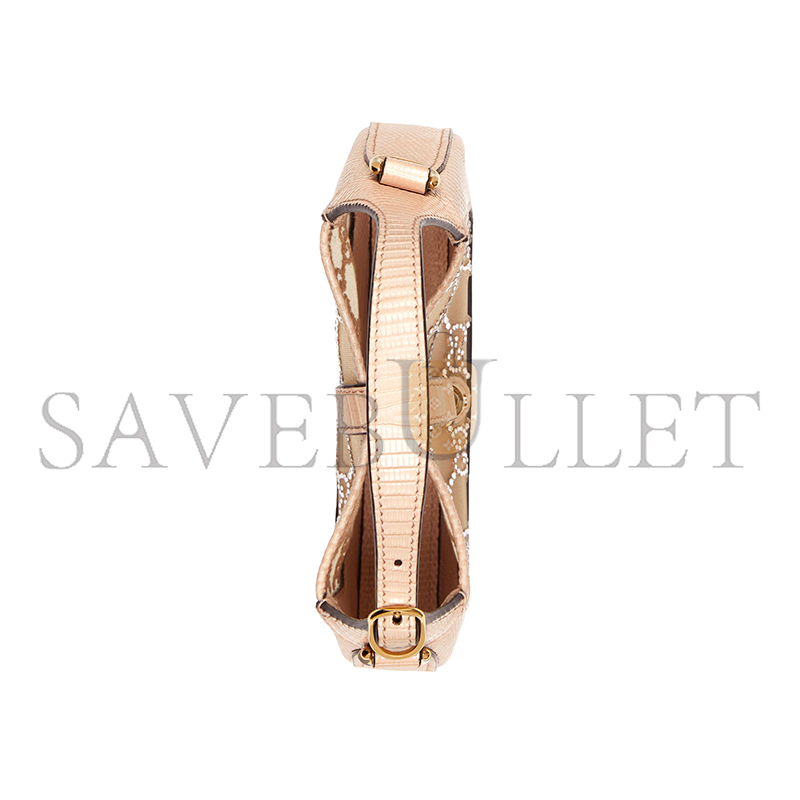 GUCCI JACKIE 1961 MINI CRYSTAL GG LIZARD BAG 677027 (19*13*3cm)